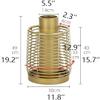 KAAZEE Umbrella Stand Rack Modern Simple Metal Umbrella Stand Home Umbrella Bucket Hollow Umbrella Rack Hotel Lobby Umbrella Storage Artifact Umbrella Holder for Cane (Color : A-Gold) view 2