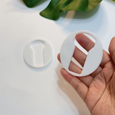 10pcs of Acrylic Tumbler Topper Blank,Ice Topper Blank Acrylic Blank,Clear Tumbler Topper Base for 20/30 Duo Skinny Sport Top (2.42", White)