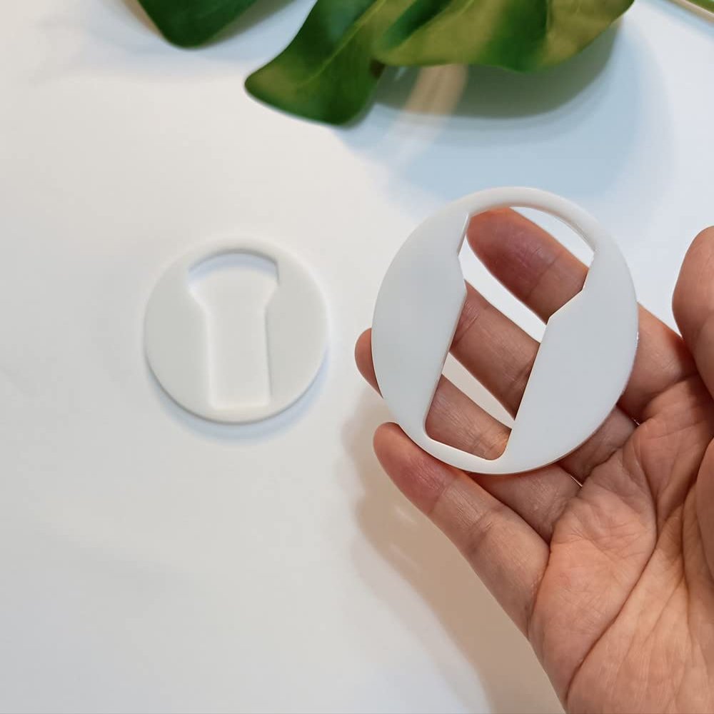 10pcs of Acrylic Tumbler Topper Blank,Ice Topper Blank Acrylic Blank,Clear Tumbler Topper Base for 20/30 Duo Skinny Sport Top (2.42", White)