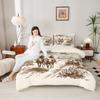 Wild West Comforter Set King Cowboys Bedding American Western Desert Hunting Horse Riding Bedding Comforter Sets For Man Teens Boy Hand Drawn Illustration Mountain Cactus Bedroom Decor Duvet Insert view 4