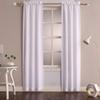 2 Pack 3/4 Inch Diameter Adjustable Curtain Metal Rod with Round Clear Acrylic Ball Finials86 to 120 Inch view 2