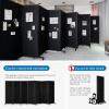 Strongbird Room Partition,Office Divider,Portable Commercial Screen Dividers,Privacy Partition Separator,Classroom School Dividers, 12'7"L* 6'7"H,6 Panel,Black view 2