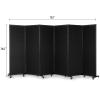 Strongbird Room Partition,Office Divider,Portable Commercial Screen Dividers,Privacy Partition Separator,Classroom School Dividers, 12'7"L* 6'7"H,6 Panel,Black view 3