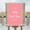Personalized Name Wedding Welcome Signs Welcome To The Bridal Shower Romance Acrylic Wedding Welcome Sign Pink Brush Painted Romance Art Font Wedding Reception Welcome Sign 16x24in view 4