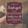 Welcome To Our Unplugged Ceremony Acrylic Wedding Welcome Signs Brush Painted Burgundy Coral Red Custom Name Welcome Wedding Sign Elegant Decorative Wedding Party Art Signs 18x24in view 2