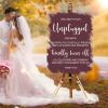 Welcome To Our Unplugged Ceremony Acrylic Wedding Welcome Signs Brush Painted Burgundy Coral Red Custom Name Welcome Wedding Sign Elegant Decorative Wedding Party Art Signs 18x24in view 3