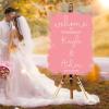 Personalized Name Wedding Welcome Signs Welcome To The Wedding Of Romance Acrylic Welcome Wedding Sign Pink Brush Painted Romance Art Font Decorative Wedding Party Art Signs 18x24in view 3