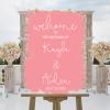 Personalized Name Wedding Welcome Signs Welcome To The Wedding Of Romance Acrylic Welcome Wedding Sign Pink Brush Painted Romance Art Font Decorative Wedding Party Art Signs 18x24in view 4