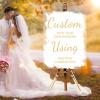 White Brush Painted Elegant Gold Font Personalized Name Welcome Wedding Sign Custom with Your Own Wording Acrylic Wedding Welcome Sign Classic Wedding Reception Poster Welcome Sign 18x24in view 3
