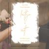 Welcome To Our Wedding Acrylic Wedding Welcome Sign White Brush Painted Elegant Gold Font Custom Name Wedding Sign Elegant Welcome Wedding Poster Entrance Decor Sign 16x24in view 2