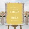 Personalized Name Welcome Wedding Signs Welcome To The Wedding Romantic Acrylic Wedding Welcome Sign White Art Font Back Paint Gold Decorative Wedding Party Art Signs 18x24in view 4