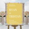 Personalized Name Welcome Wedding Signs Welcome To Our Beginning Elegant Acrylic Welcome Sign White Art Font Back Paint Gold Decorative Wedding Party Art Signs 18x24in Wedding Decor Plaque view 3