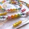 MAGICLULU Rustic Bead Rope Picture Hanging String with Clips Decorative Photo Display Decor for Home Nursery Event Ideal for Fairy Lights and Picture Frames view 2