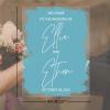Classic Welcome Wedding Signs Welcome To The Wedding Acrylic Welcome Wedding Poster Entrance Decor Sign Watercolor Blue Back Paint Custom Couple Name Wedding Reception Sign 18x24in view 2