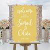White Art Font Back Paint Gold Personalized Name Wedding Welcome Signs Welcome To The Wedding Acrylic Wedding Welcome Sign Romance Decorative Wedding Party Art Signs 16x24in view 4