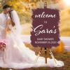 Welcome To Baby Shower Acrylic Welcome Wedding Sign Brush Painted Burgundy Coral Red Custom Name Wedding Reception Sign Elegant Wedding Reception Poster Welcome Sign 18x24in view 3