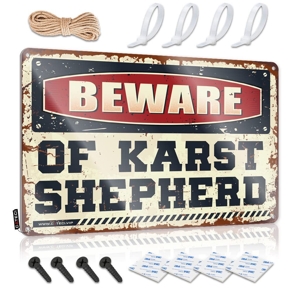 Abipuir Mens Room Sign Beware of Karst Shepherd Tin Sign The Room Decorations Stuff for Teens (Size : 30X40CM)