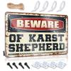 Abipuir Mens Room Sign Beware of Karst Shepherd Tin Sign The Room Decorations Stuff for Teens (Size : 30X40CM) view 1