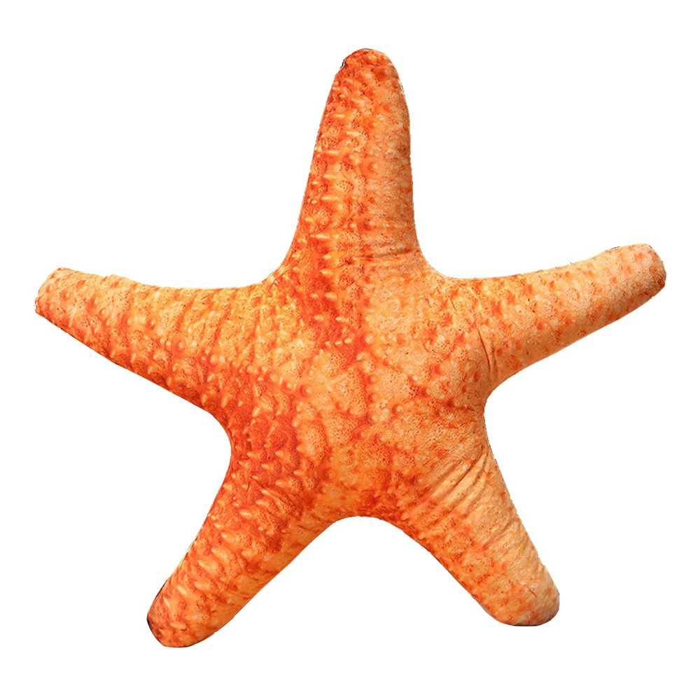 Beach Coastal Plush Pillow Simulation Seashell Starfish Conch Pillow Cushion 3D Shell Stuffed Plush Pillow Decorative Throw Pillow Sofa Couch Pillow for Beachy Room Decor