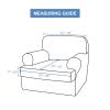 CUCRAF T Cushion Sofa Cover 2 Piece Armchair Slipcovers, Soft Thick Velvet Couch Cover for Living Room, Washable High Stretch Furniture Protector with 1 Cushion Chair Slipcover (Chair, Grey) view 2