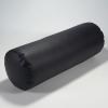 Round Neck Pillow for Sleeping, PU Leather Waterproof Long Bolster Cervical Pillow,Roll Cylinder Bolster Pillow with Removable Cover,Waist Back Pillow & Feet Support Cushion(48x16cm(19x6"), Black A) view 1