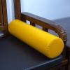 Round Neck Pillow for Sleeping, PU Leather Waterproof Long Bolster Cervical Pillow,Roll Cylinder Bolster Pillow with Removable Cover,Waist Back Pillow & Feet Support Cushion(48x16cm(19x6"), Yellow) view 1