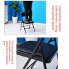 GOOBIX Folding Chairs Set of 4 Vinyl Folding Chairs Portable Easy Ftorage Foldable Chair-Office Chair Folding Chairs Housewares Heavy Duty Plastic Camping Office Chair Indoor Outdoor Use,D view 3