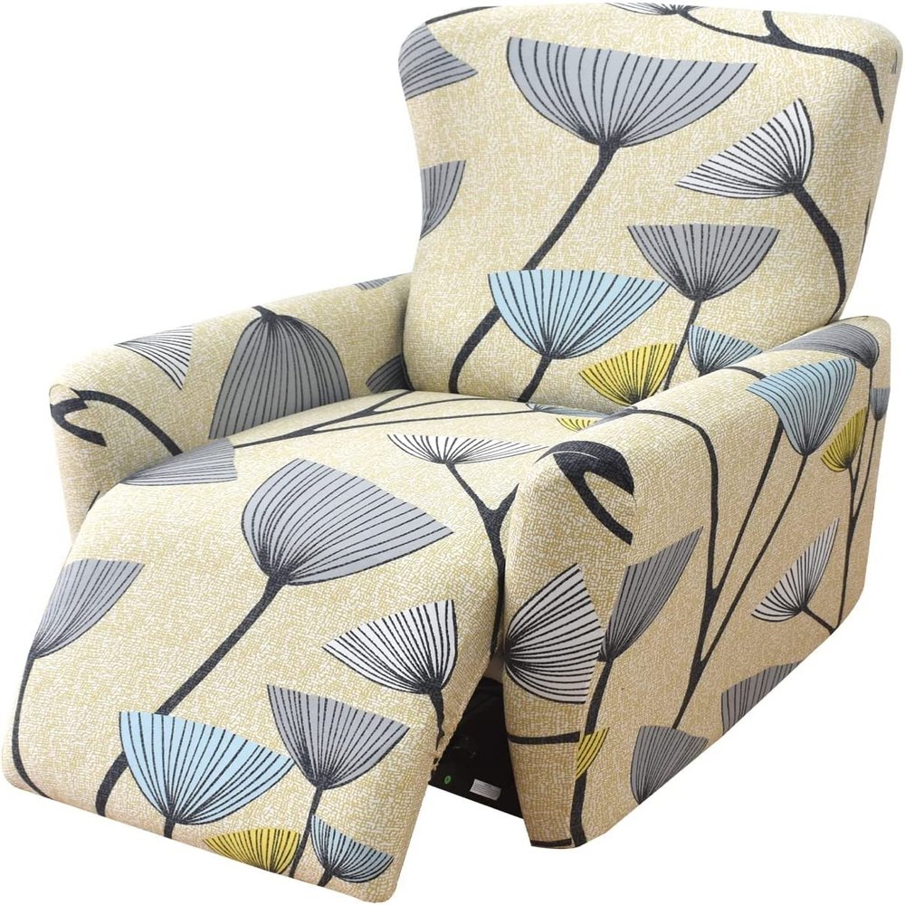 Stretch Recliner Slipcovers 4-Pieces Lazy boy Recliner Covers Recliner Couch Covers Recliner Chair Cover Non Slip Reclining Slipcovers with Storage Pockets Furniture Protector for Living Room ( Color