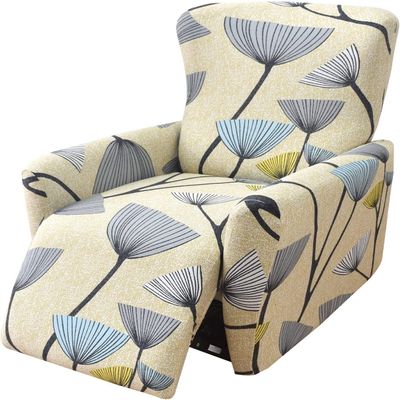 ALABOW Recliner Chair Covers with Pockets Single Recliner Cover 4-Pieces Lazy Boy Chair Cover Slipcover for Recliner with Elastic Bottom (Color : #6)