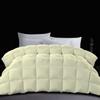 AveHomes 100% Soft Cotton 3 Piece 500 GSM Half Ivory Pinch Pleated Baffle Box Stitched Comforter Super King 100X120 view 1