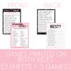 DISTINCTIVS Pink and Black 60th Birthday Game Bundle - Set of 3 Birthday Party Games for 20 Guests, Born in The 1960s Theme view 4
