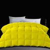 AveHomes 100% Soft Cotton 1 Piece 500 GSM Half Yellow Pinch Pleated Baffle Box Stitched Comforter Super King 120x120 view 1
