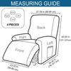 Stretch Recliner Slipcovers 4-Pieces Lazy boy Recliner Covers Recliner Couch Covers Recliner Chair Cover Non Slip Reclining Slipcovers with Storage Pockets Furniture Protector for Living Room ( Color view 2