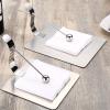Tissue Box Cover Tissue Holder Dispenser Stainless steel paper towel rack square paper towel seat hotel restaurant countertop square towel rack pressure paper seat clip creative napkin seat Tissue Hol view 3