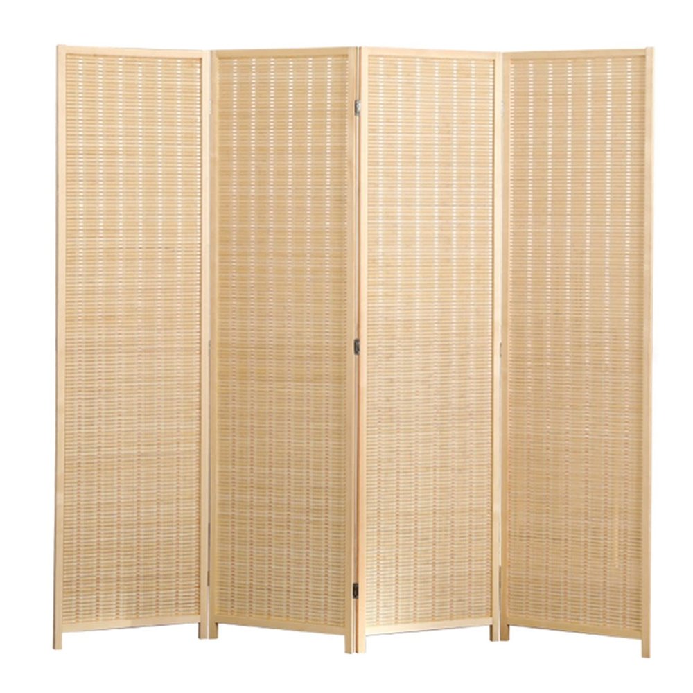 3 4 5 6 Panels Bamboo Weave Room Divider Screen Privacy Accents, Sun Porch Folding Wall Divider Oriental Chinese Indoor Separator Partition, 59 66.9 70.8 78.7 Inch Tall ( Size : 1.8x0.5m/70.8"x19.6" 4