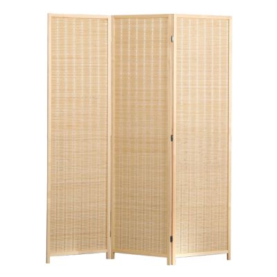 3 4 5 6 Panels Bamboo Weave Room Divider Screen Privacy Accents, Sun Porch Folding Wall Divider Oriental Chinese Indoor Separator Partition, 59 66.9 70.8 78.7 Inch Tall ( Size : 1.5x0.5m/59"x19.6" 3 P