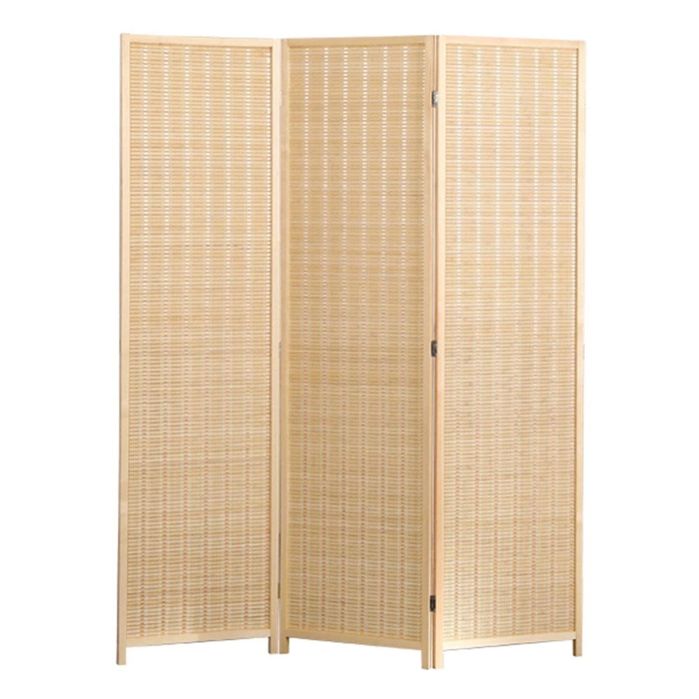 3 4 5 6 Panels Bamboo Weave Room Divider Screen Privacy Accents, Sun Porch Folding Wall Divider Oriental Chinese Indoor Separator Partition, 59 66.9 70.8 78.7 Inch Tall ( Size : 1.5x0.5m/59"x19.6" 3 P