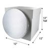 Culpitt 12" Round Silver Cake Drum Board & Tall White Box Combo, 12 x 12 x 12 Inch Square Box and Matching Circle Set for Tiered or Decorated Cake Transport view 3