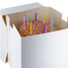Culpitt 12" Round Silver Cake Drum Board & Tall White Box Combo, 12 x 12 x 12 Inch Square Box and Matching Circle Set for Tiered or Decorated Cake Transport view 4