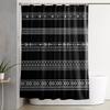 ZFUNCING Shower Curtain for Bathroom Modern Minimalist Ethnic Pattern Waterproof Bath Curtains Grommet Shower Curtains with Hooks for Bathtubs Toilet Decor 60x72in Geometric Diamond Line Stripe view 1