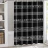 ZFUNCING Shower Curtain for Bathroom Modern Minimalist Ethnic Pattern Waterproof Bath Curtains Grommet Shower Curtains with Hooks for Bathtubs Toilet Decor 60x72in Geometric Diamond Line Stripe view 3