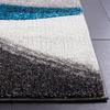 SAFAVIEH Hollywood Collection Area Rug - 6'7" Square, Grey & Turquoise, Mid-Century Modern Design, Non-Shedding & Easy Care, Ideal for High Traffic Areas in Living Room, Bedroom (HLW766M) view 3