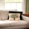 Chandler 4 Corners Artist-Designed Tree of Life Summer Hand-Hooked Wool Decorative Throw Pillow (14 IN x 14 IN) Farm & Garden Pillow for Couches & Beds - Easy Care & Low Maintenance - Farmhouse Pillow view 3