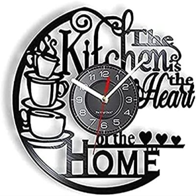 Modern Roman Numerals Wall Clocks Vinyl Record Clock Vinyl Wall Clock Kitchen Decoration Silent Timers 12" (30cm)
