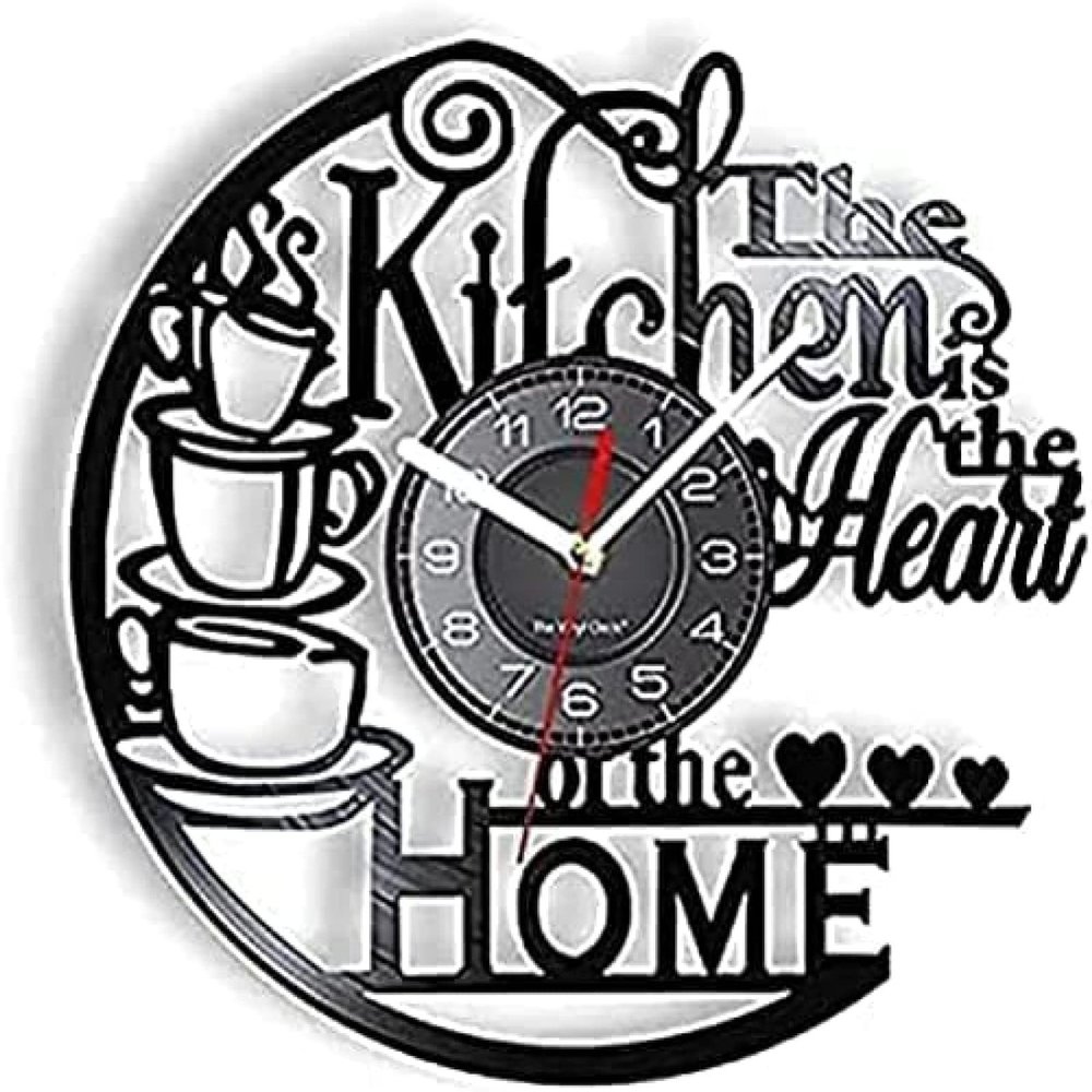 Modern Roman Numerals Wall Clocks Vinyl Record Clock Vinyl Wall Clock Kitchen Decoration Silent Timers 12" (30cm)