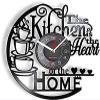 Modern Roman Numerals Wall Clocks Vinyl Record Clock Vinyl Wall Clock Kitchen Decoration Silent Timers 12" (30cm) view 1