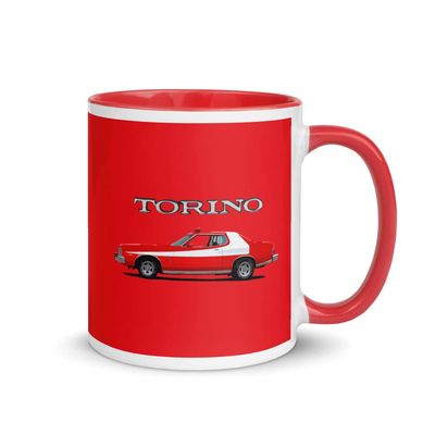1976 Gran Torino Red Muscle Car Mug with Color Inside