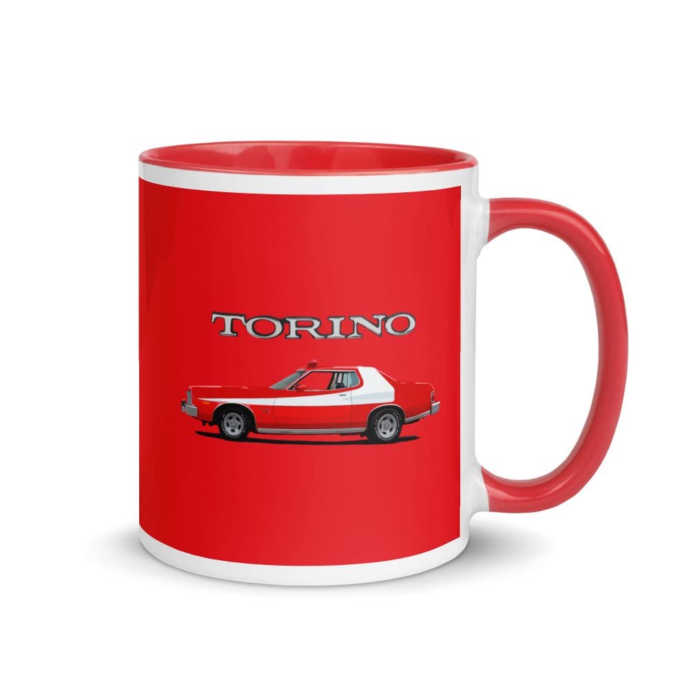 1976 Gran Torino Red Muscle Car Mug with Color Inside