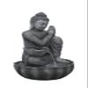 Hi-Line Gift Ltd. 32" H Sitting Buddha Fountain with White LED, Gray, Large view 4