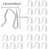 Metal Curtain Hooks, 1.2 inch Nydotd Rustproof Steel Plated Zinc Hooks Heavy-Duty Offset Pin-On Drapery Hooks for Window Curtain, Door Curtain and Shower Curtain60 Pack view 2